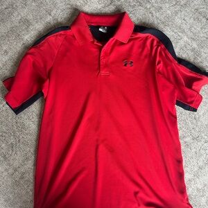 Under Armour Red Polo Shirt Classic Design